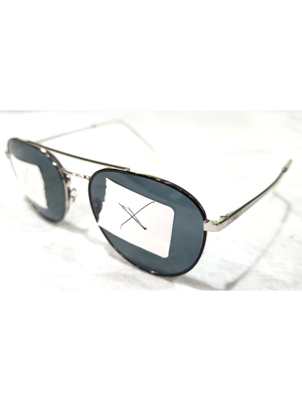Ray Ban RB6414 2983 No Lenses Black Silver Metal Round Eyeglasses 55-16 140
